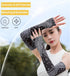 Unisex UV Protection Neck Gaiter and Sun Arm Sleeves Set, Ice Silk Cooling Bandana for Hiking