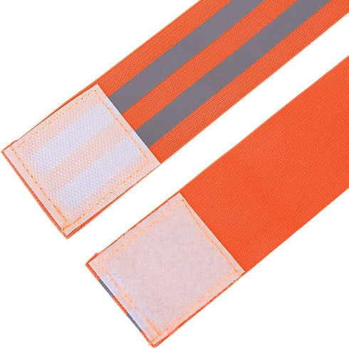 X AUTOHAUX 8pcs High Visibility Reflective Bands for Arm Night Cycling Riding Reflector Tape Straps Bracelet