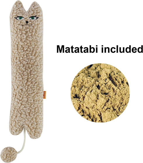 TTcat Catnip Silvervine Matatabi Pillow for Cats & Kittens,Cat Kicker Toy,Large Size Cat Pillow Soothing Plush Cat