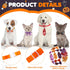 Reginary 100 Pcs Halloween Dog Bow Ties Collar Bulk, 40 Neckties, 30 Puppy Bow Ties, 30 Collar Flowers for Small Medium