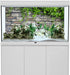 AWERT 24x16 inches Stone Brick Wall Aquarium Background with Rock and Spring Leaves for Fish Tank