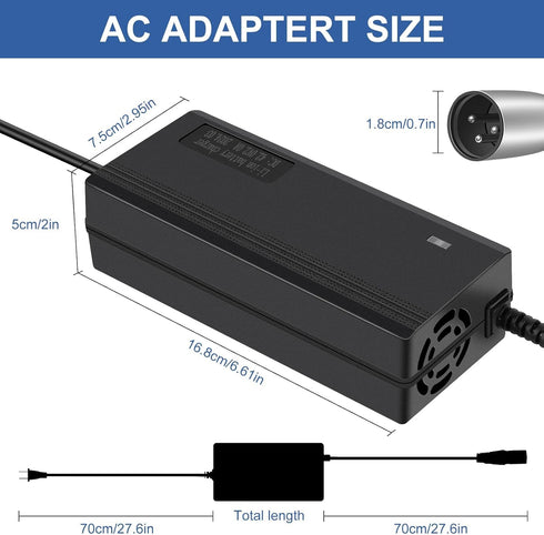 YAREMYEYE 42V 2A 3-Pin MX500, MX650, GT750, I600 I750 I1000 M750, S1000, S600,ST1000, E1000, X-600,Quick 36V Male XLR