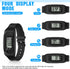 Silicone Fitness Tracker Watch 3 Pcs, Walking Running Pedometer, Calorie Burning Bracelet for Men, Women, Kids