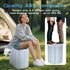 Adults,15" Clirass Portable Camping Toilet for Portable Outdoor Folding Tall Toilet with Lid and Paper Holder,Compact