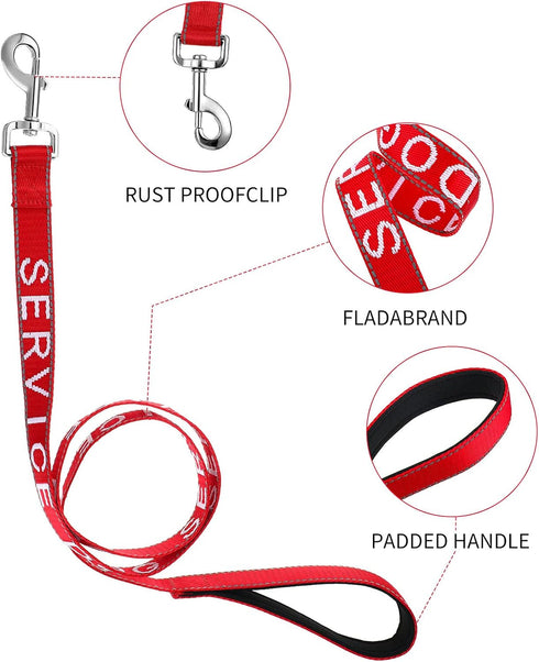 Frienda Emotional Support Dog Leash, Reflective ESA Leash with Waterproof Neoprene Handle for Service Dog Vest