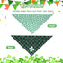 QUQULE 1PCS, St. Patrick's Day Dog Bandana XLarge Green Scarf for Boy and Girl, Durable Triangle Reversible Bibs