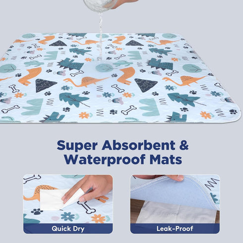 Washable Pee Pads for Dogs | 2 Pack Large 36"x41" | Super Absorbent, 100% Waterproof, Non-Slip Whelping Pads