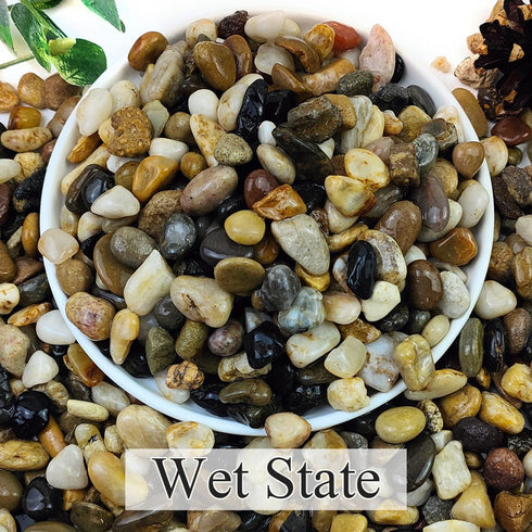 20lbs Natural River Rocks, 3/8" Aquarium Gravel for Fish Tank, Gardening, Indoor Water Fountains, and Landscaping