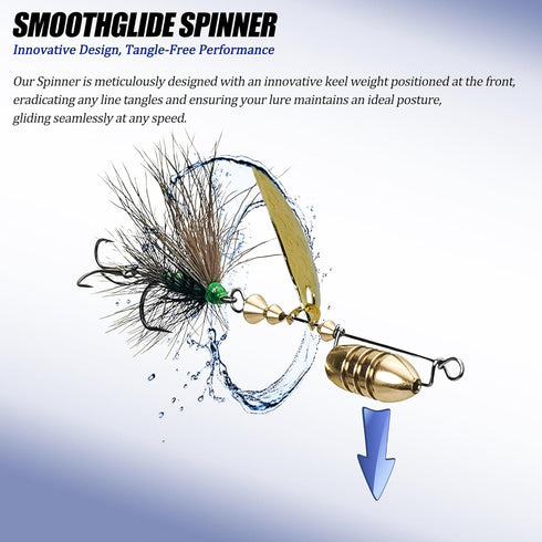 Trout Lures: Rooster Bait Tail Trout Spinners Fishing Lures for Bass, Salmon, Pike, Fishing Spinner Kit