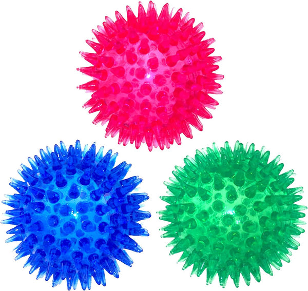 PetSport 2.8" Gorilla Spiky Ball Floating Dog Toy (3 Pack) - Vanilla Scented TPR Rubber, Ultra Light & Durable