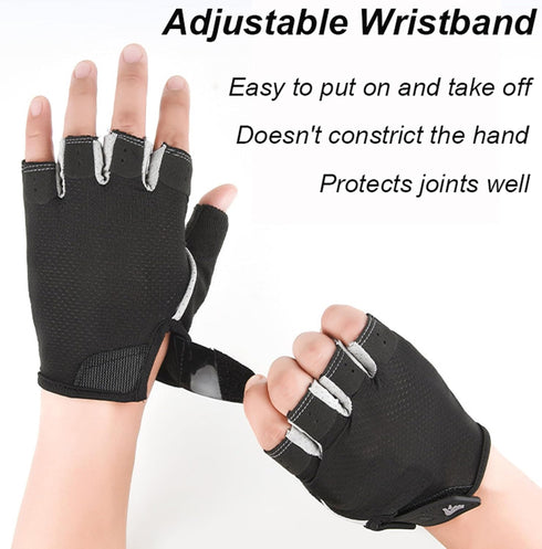 Mealah Workout Exercise Gloves for Men and Women - Breathable Fingerless Gym Gloves for Weightlifting Cycling Training