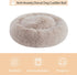 WNPETHOME Calming Dog Bed Cat Bed Donut, Faux Fur Self-Warming Cuddler, Round Plush (30 x 30 x 10 Inch, Brown)