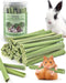 Bissap 50PCS Rabbit Chew Sticks, Natural Papaya Stems Bunny Chews Treats for
