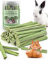 Bissap 50PCS Rabbit Chew Sticks, Natural Papaya Stems Bunny Chews Treats for