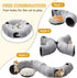 Cat Tunnel Bed for Indoor Cats - Cute Cat Donut Tunnel with Washable Circle Cushion, Round Pet Play Tunnel Toy