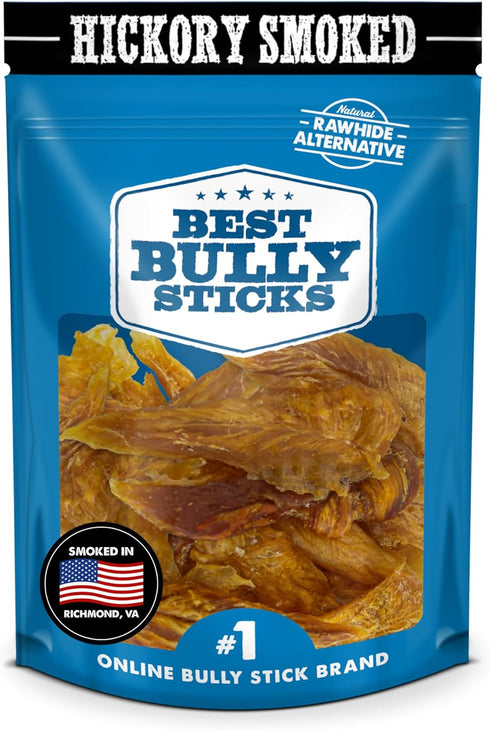 Premium Hickory Smoked Chicken Jerky Dog Treats - Dehydrated Chicken Breast Fillet Treats, 8 oz, Grain Free