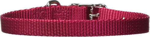 Hamilton Adjustable Nylon Dog Collar, Wine, 3/8" x 7-12"