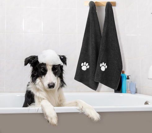 3 Pack Microfiber Dog Towels for Drying Dogs, Super Absorbent Pet Grooming Towel, Perfect for Large, Medium, Small