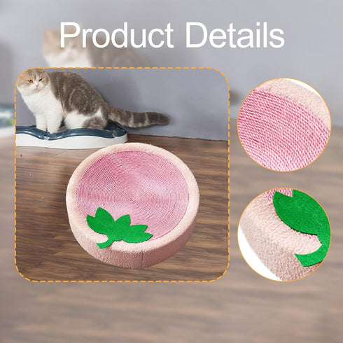 Bothyi 40cm Cat Scratcher Bed Lounge Round Anti Slip Bottom Mat Cat Scratch Pad for Indoor Cats to Play, Rest, Grind