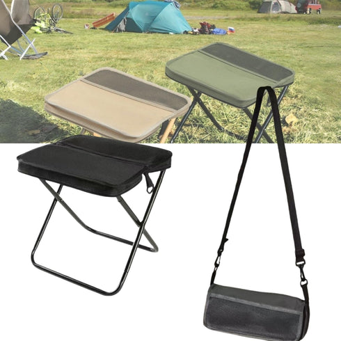 XHymitron Portable Folding Camping Stool with Shoulder Strap, Suitable for Hiking, Fishing, picnics