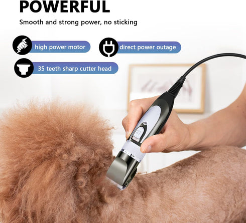 12V Professional Dog Clippers for Grooming - Electric Sheep Shears, Heavy Duty Animal Hair Trimmers