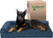 Furhaven Orthopedic Dog Bed for Large Dogs, Jumbo/XL, Plush & Almond Print L Shaped Chaise with Removable Washable Cover