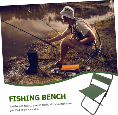 Toddmomy Portable Folding Chair Compact Outdoor Fishing Stool for Camping Travel Picnics Lightweight Space-Saving