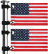 TRINKA 2 Pack Golf Cart American Flag with Elastic Straps, 6 x 9" Double-Sewn Flags, Easy to Install