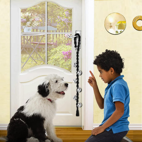 GINIDEAR 2 Count Dog Bells to Go Outside & Puppy Potty Training, Adjustable Dog Door Bell Ring to Go Potty, Handmade