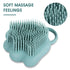 Dog Cat Bath Brush Comb - Silicone Rubber Grooming Brush with Soft Shampoo Dispenser (Blue Paw Shape)