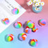 Qulkws 40 1.7" Pcs Soft Plush Cat Ball Toy Kitty Yarn Puffs Rainbow Pom Pom Cat Toy Balls Small Plush Soft Balls Fuzzy