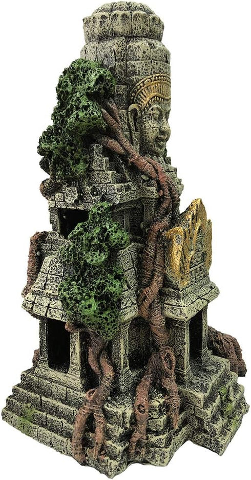 Aquarium Angkor Wat Buddha Statue Temple Decorations, Fish Tank Zen Ornament for Good Luck