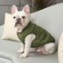 2 Layers Fleece Lined Dog Jacket, Warm Winter Coat for Medium Dogs, Soft Windproof, Green, Size L