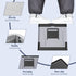 Collapsible Portable Toilet for Camping, Travel, Outdoor, Car, RV & Emergency Use, Lightweight Potty with Paper Holder
