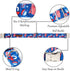 Lionet Paws Patriotic Dog Collar with Bowtie - Soft Comfortable Adjustable American Flag Collar for Dogs (Medium, Neck