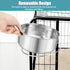 Stainless Steel Dog Bowl, Hanging Food Water Bowl for Dogs, Cats, Rabbits, Birds, Small Animals (X-Large, 2pcs)
