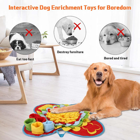 Yummy 2 1 Sam Snuffle Mat for Small and Medium Dogs, in Portable Interactive Nose Smell Training Sniffing Pad