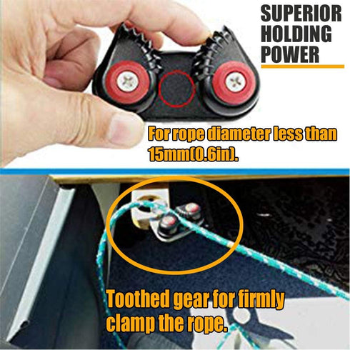 Kayak Cam Cleat, Aluminum Fast Entry Cleats for Boat Canoe Sailing Dinghy