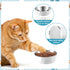 2 Pcs Adjustable Elevated Cat Bowls: Non-Slip Stainless Steel Feeder with Stand for Safe Pet Food and Water, White