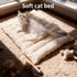 11 Inch Cat Tunnel Toy with Winter Warm Cat Bed Mat, Reversible Plush & Fleece, Collapsible Pet Play Mat for Indoor