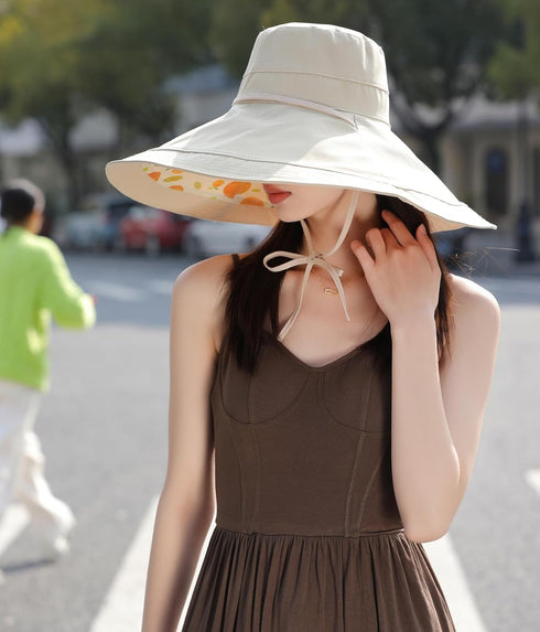 Wide Brim Sun Hat for Women, Summer Beach Bucket Fishing Hat, Packable UV Protection for Travel