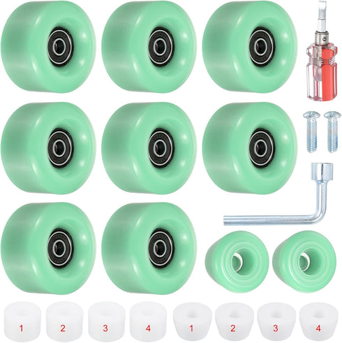 PATIKIL 8 Pack Roller Skate Wheels, 58mmx32mm Quad Wheels with ABEC-9 Bearing, 82A PU Skate Wheels