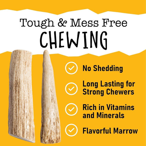 Snatchers Split Elk Antlers for Dogs | Long Lasting Chews for Aggressive Chewers, Naturally Shed