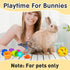 Iffitya 8 Pcs Colorful Stacking Cups and a Ball for Rabbits, Colorful Bunny Cups for Rabbits and Small Animals, Nesting
