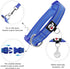 Azuza Reflective Dog Collar, Soft Neoprene Padded with ID Tag Ring, Adjustable for Medium Dogs (Royal Blue, M)