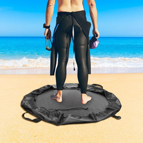 Cosmos Swimming, Wetsuit Changing Mat Beach Wetsuit Storage Bag Surfer Wet Bag Foldable Waterproof Dry Bag with Handle