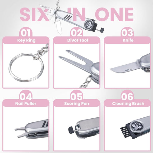 Golf Accessories Set for Men and Women with Hi-End Case, Golf Balls, Tees, Multifunctional Divot Tool, Rangefinder