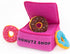 ZippyPaws Burrow Food Buddies Donutz Box - Interactive Hide and Seek Dog Toys, Colorful Squeaky Plush Puzzles for Small