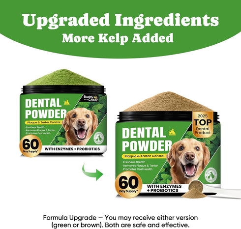 60-Day Dog Teeth Cleaning Powder, Dog Dental Powder and Cats Breath Freshener, Plaque Off Pet Tooth Cleaning lab co