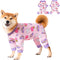 Dog Recovery Suit for Small Medium Large Dogs, Anti Licking Comfort Bodysuit Onesie (Medium, Pink Heart)